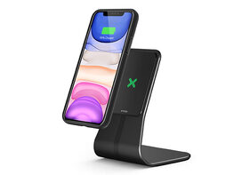 Home & Office Kit: Qi Charging Desk Stand (Black) + iPhone Case