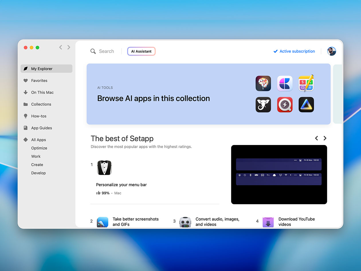 Setapp AI: 1-Year Subscription