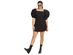 Danielle Bernstein Women's Plus Puff Sleeve Mini Dress Black Size 24W