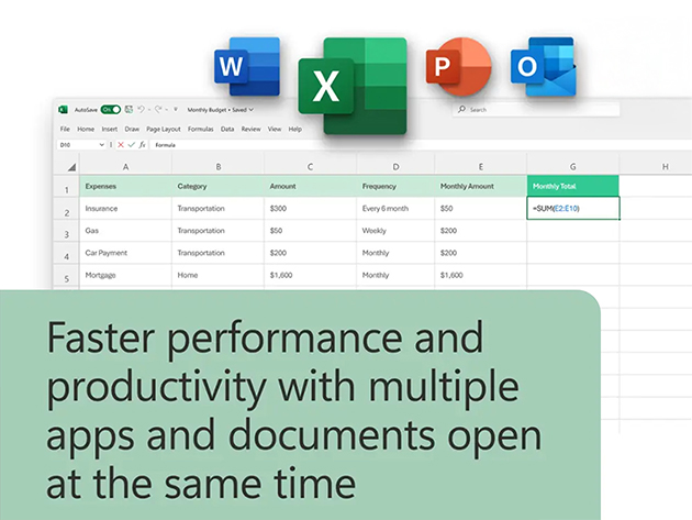 Microsoft Office 2024 Home & Business for Mac or PC Lifetime License