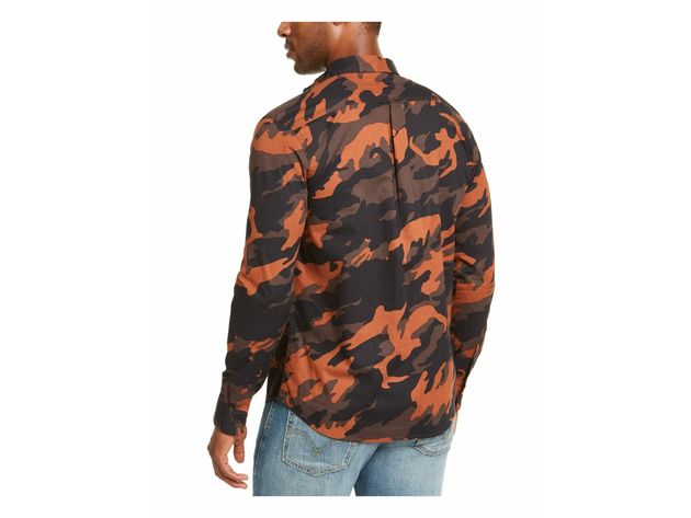 Levi's Men's Newski Camouflage Shirt Brown Size Small