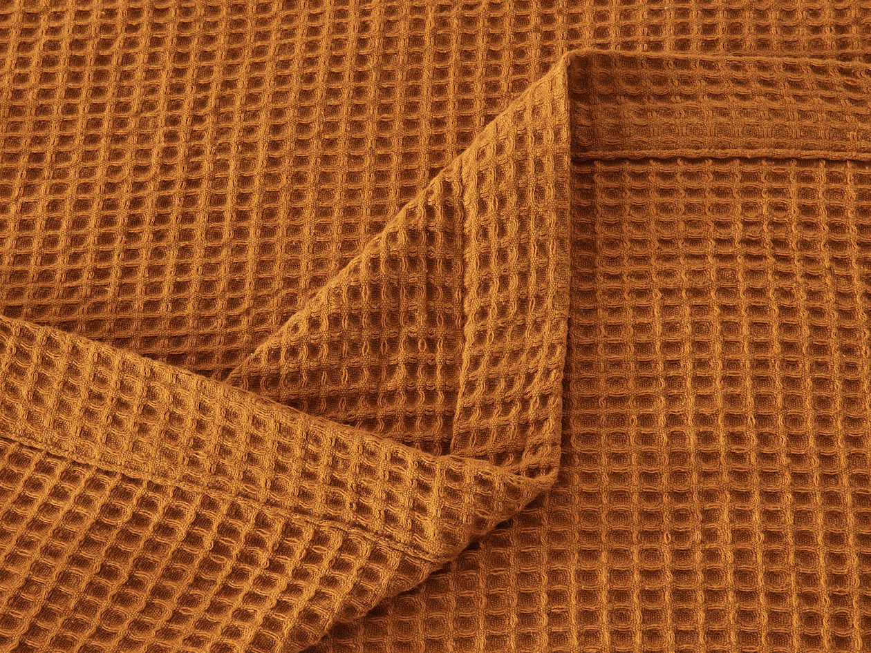 Vintage Cotton Waffle Blanket (King/Bronze)