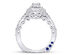 2/3 Carat (ctw G-H, I1-I2) Diamond Engagement Step Halo Ring in 14K White Gold - 8.5