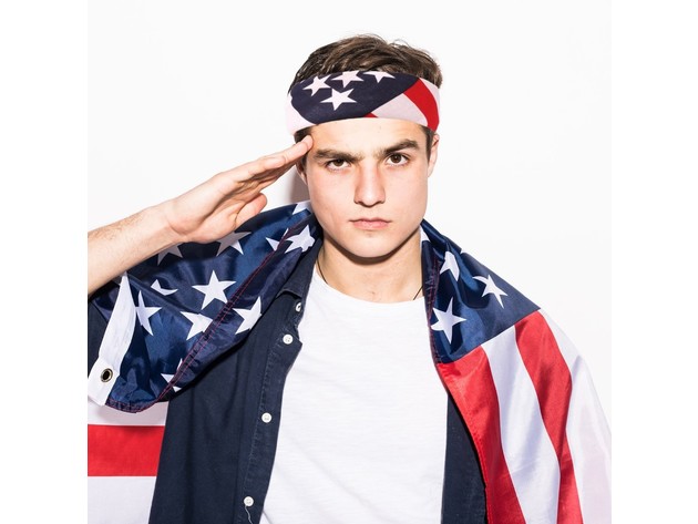 Daily Basic American Flag Bandana Cotton - 22 inches - Bulk Wholesale Packs - American Flag