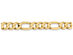 Mens 8.75mm Concave Figaro Necklace 22 Inches in 14K Yellow Gold