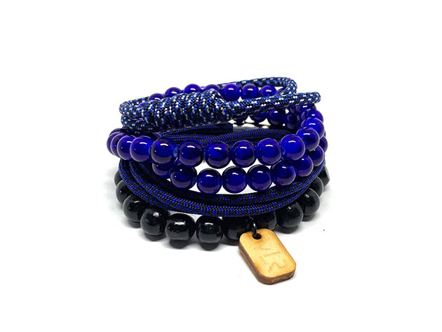 Diamond Variety Bracelets: 4-Pack (Blue)