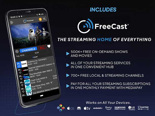 FreeCast Value Channels: 1-Yr Subscription