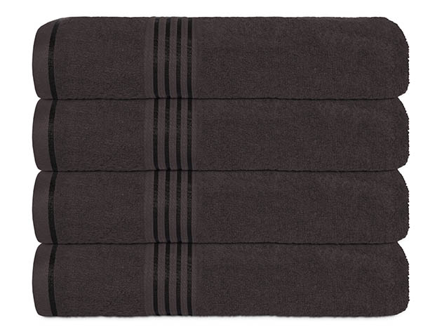 Hurbane Home 4-Piece 500GSM Bath Towel Set (Gray)
