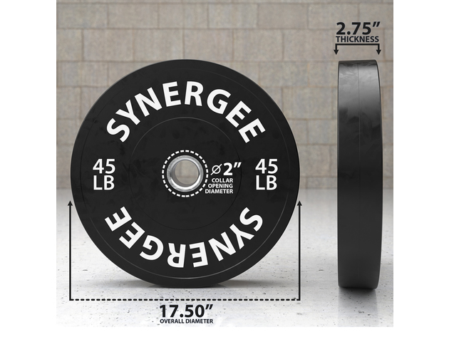 Synergee Bumper Plates - 45lbs Pair