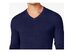 Alfani Men's V-Neck Heathered Long-Sleeve Sweater Navy Size  Extra Large