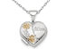 Sterling Silver Mom Heart Flower Locket with Chain
