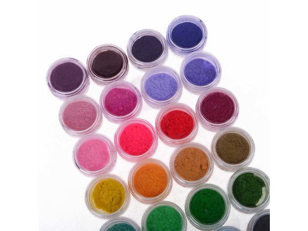 SHANY DIY Velvet Flocking powder 3D Nail Decoration Set of 24 Bold Colors All Individually Packed