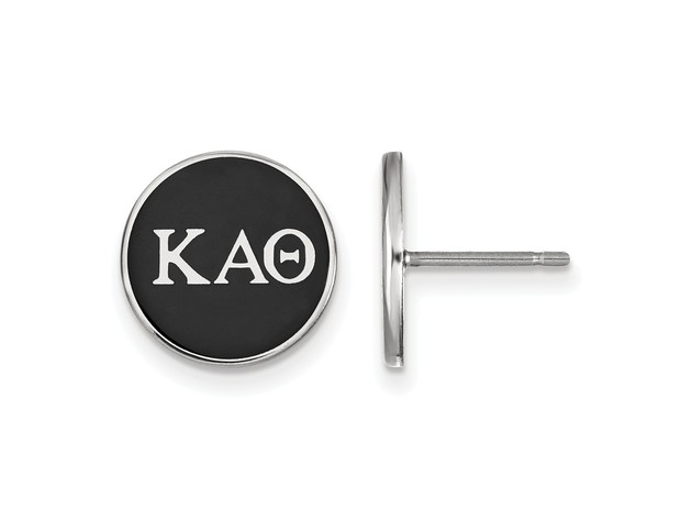 Sterling Silver Kappa Alpha Theta Enamel Post Earrings