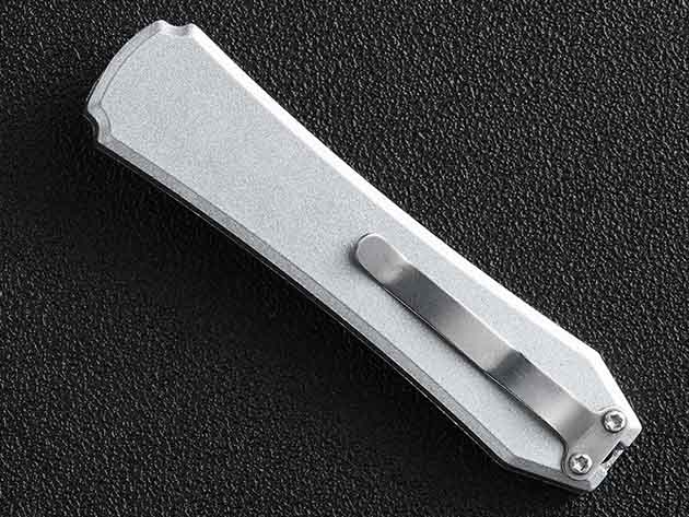 Xkarve AT Serrated Automatic Knife (Silver)