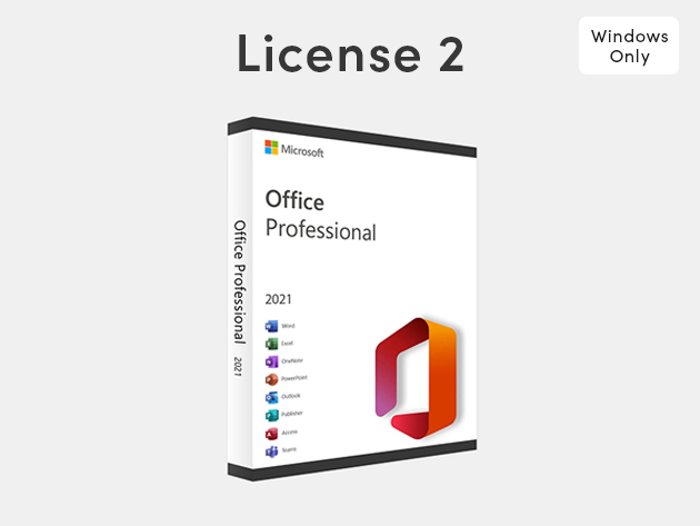 Microsoft Office Professional 2021 for Windows: Lifetime License (Code 2)