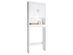 Costway Over The Toilet Storage Cabinet Bathroom Organizer w/ Adjustable Shelf - White