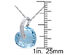 6.5 Carat (ctw) Blue Topaz Heart Pendant Necklace in 10K White Gold with Accent Diamonds