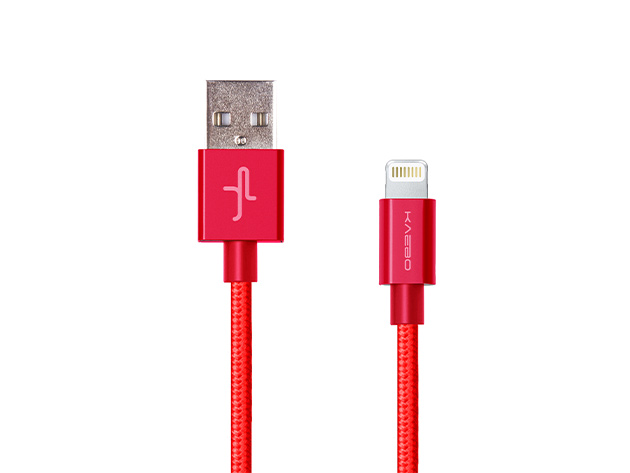 JunoPower Kaebo Braided Anti-Tear Charging Cable: 3-Pack (Red)