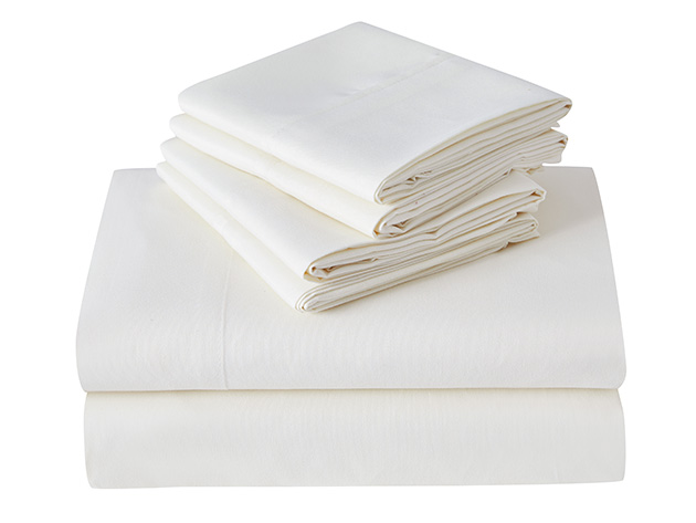 Kathy Ireland 6-Piece Brushed Microfiber Sheet Set (Ivory/Queen)