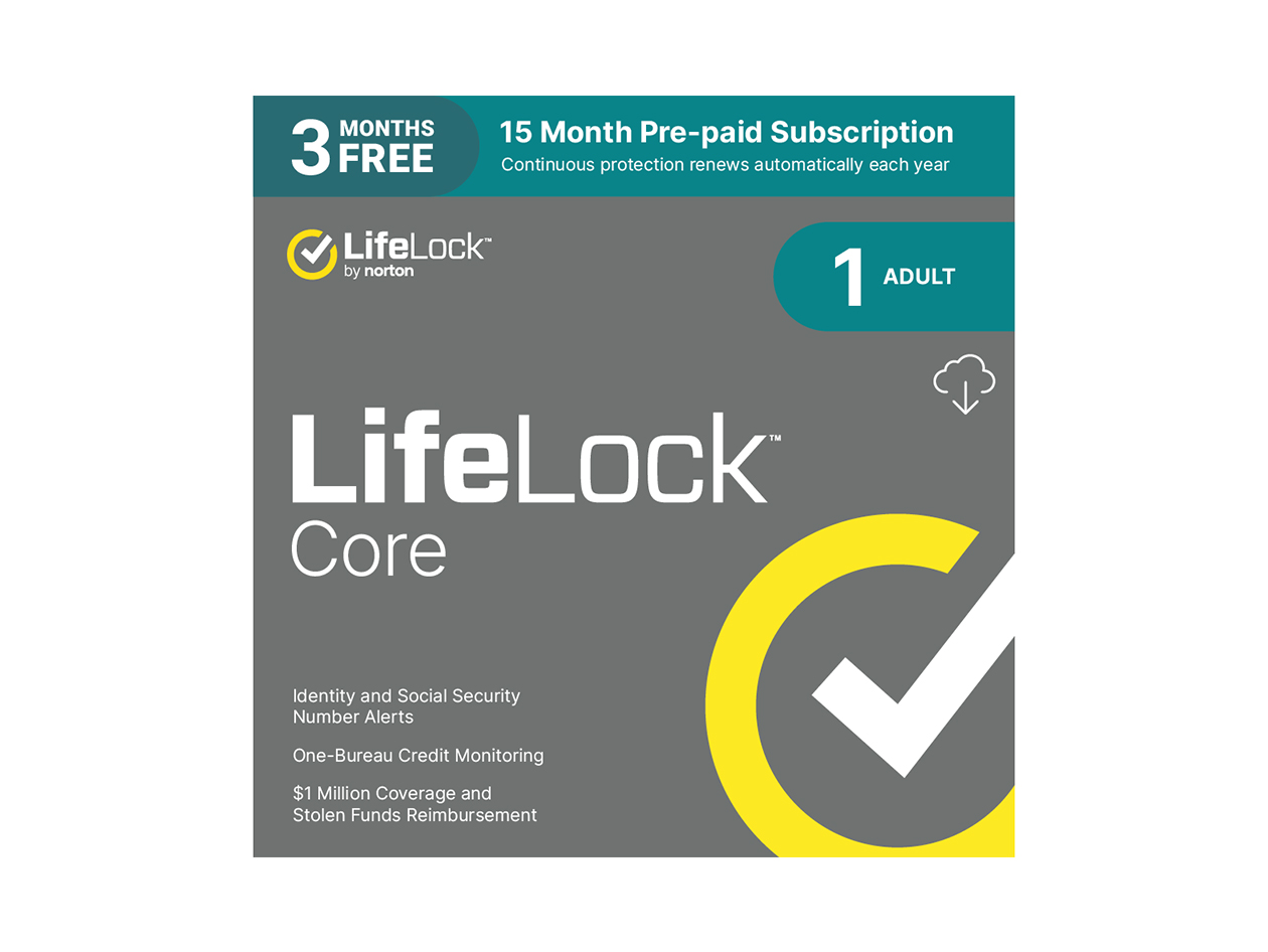 LifeLock Core Identity Theft Protection - 1 Adult - 15 Month Subscription