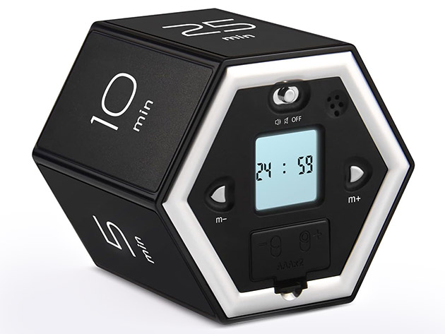Hexagon Flip Productivity Timer with Mute & Alarm Functions