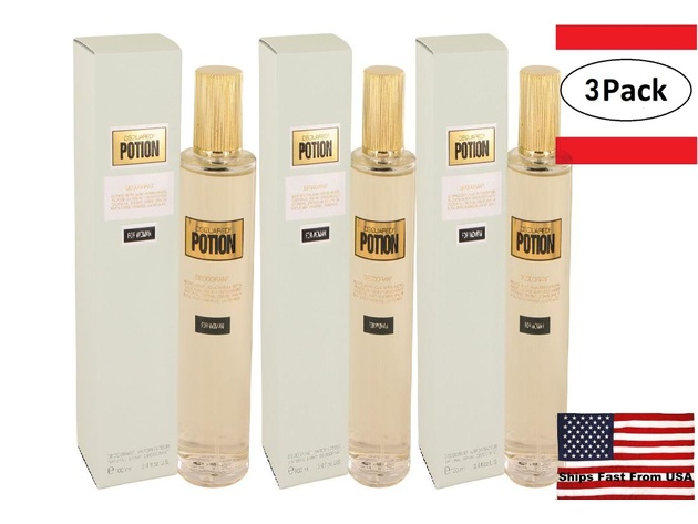 3 Pack Potion Dsquared2 by Dsquared2 Deodorant Spray 3.4 oz for Women