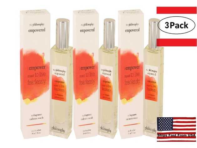 3 Pack Philosophy Empowered by Philosophy Eau De Parfum Spray 1 oz for Women