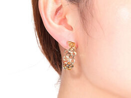 Geometric Hoop 14K Earrings