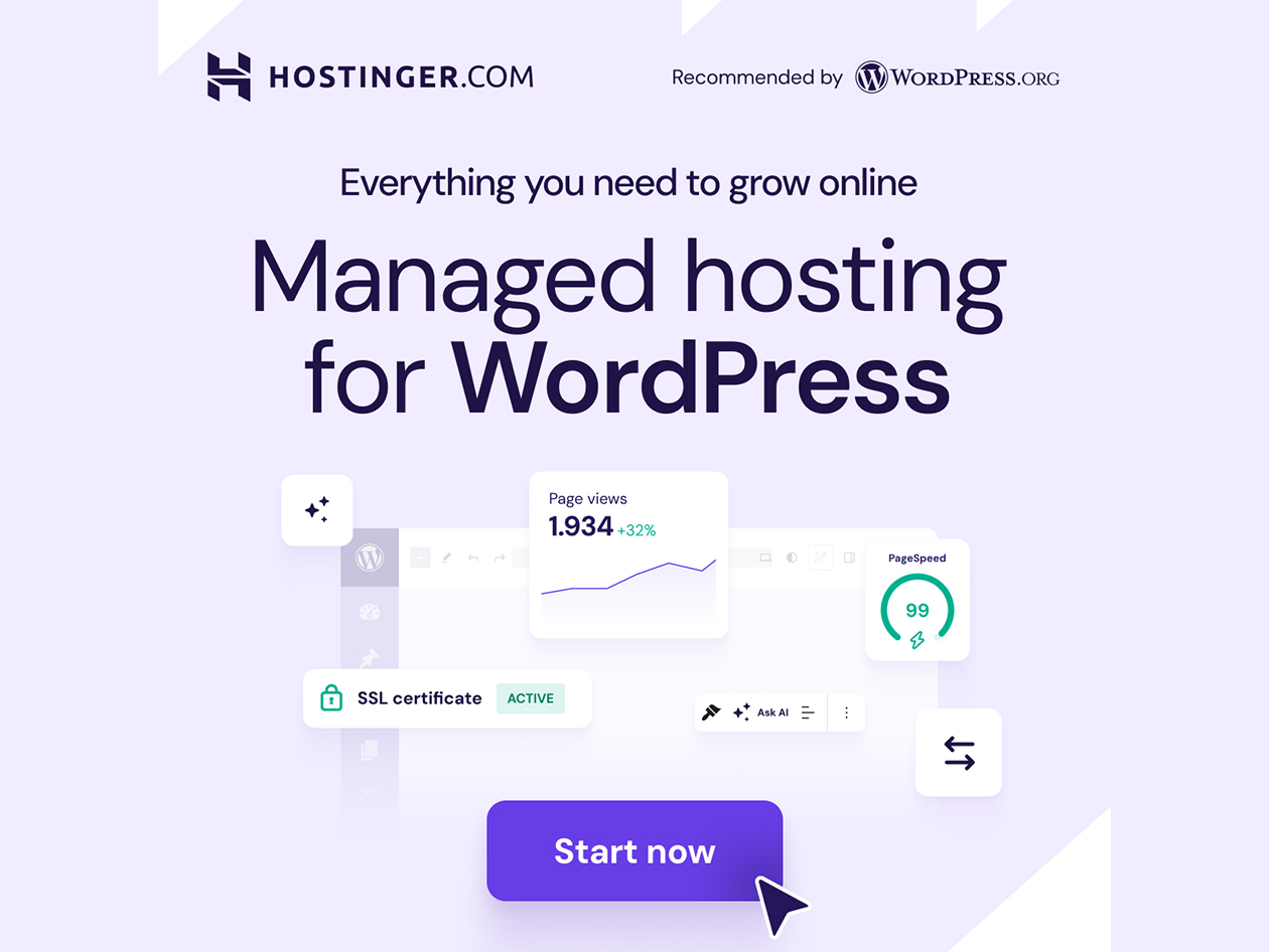 Hostinger Business Web Hosting for Managed WordPress: 1-Yr Subscription