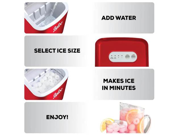 IGLOO ICEB26RR 26-Pound Portable Ice Maker - Red