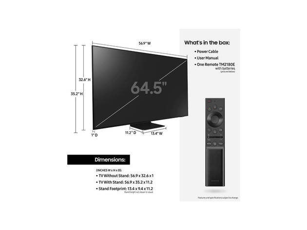 Samsung QN65QN90A 65 inch QN90A Neo QLED 4K Smart TV