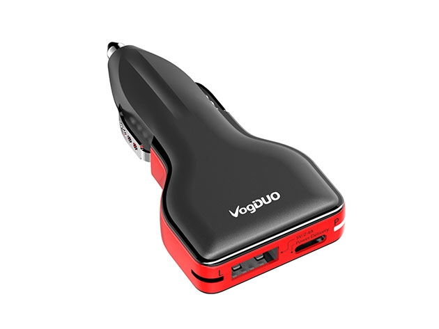 VogDUO 57W PD Car Charger + 6.6' Lightning Cable Set