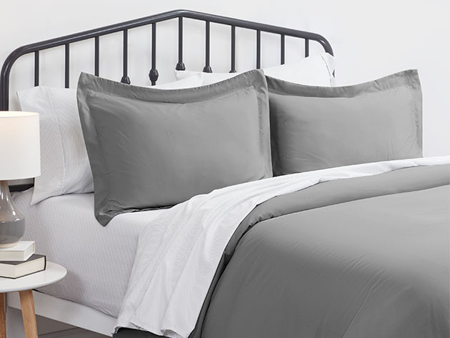 Home Collection Premium Ultra Soft 3-Piece Duvet Cover Set (Gray/King)