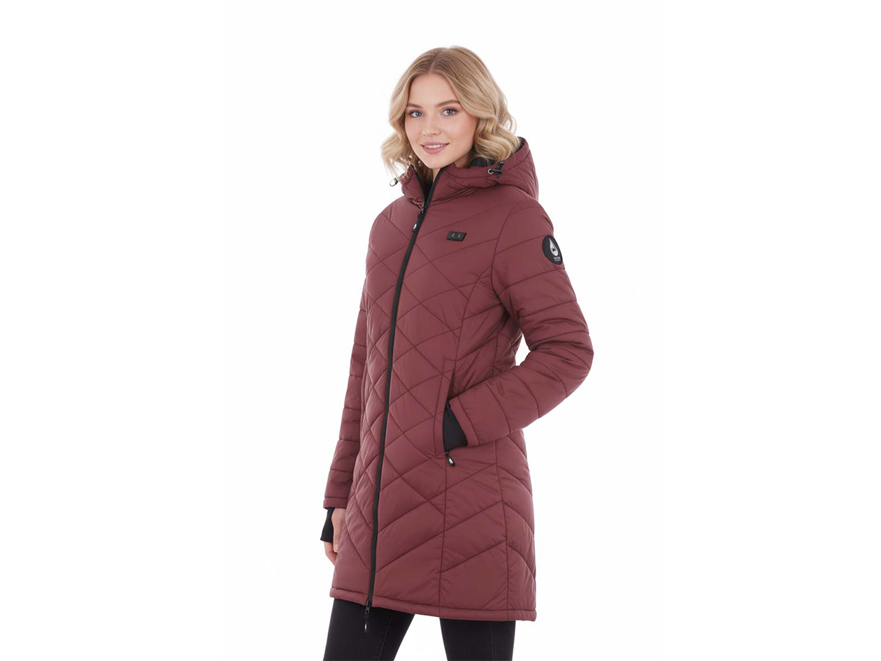 Women's Helios Hybrid Heated Coat (Burgundy/XL)