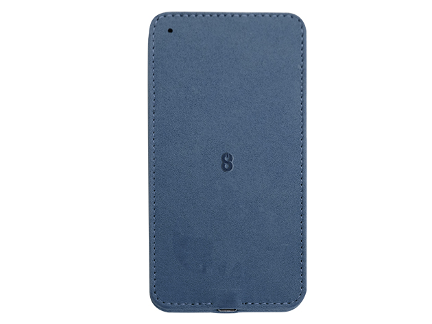 Vegan Leather 10W Wireless Fast Charger (Blue)