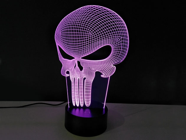 The Punisher 3D Illusion Lamp