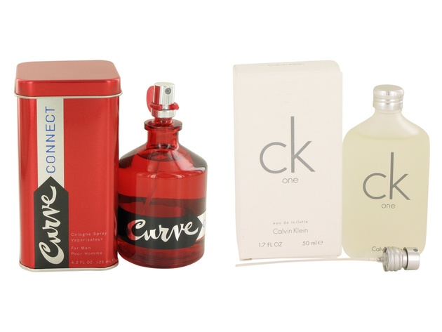 Gift set  Curve Connect by Liz Claiborne Eau De Cologne Spray 4.2 oz And  CK ONE EDT Pour/Spray (Unisex) 1.7 oz