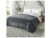 Zakary Flannel Reversible Heathered Sherpa Throw Blanket 60" x 80" / Dark Grey