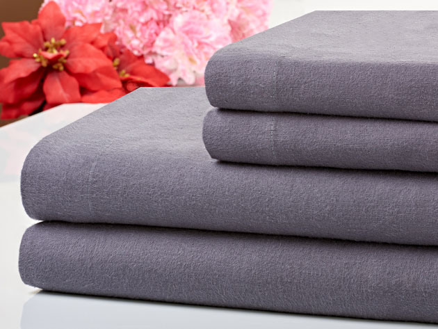 Bibb Home 100% Cotton Flannel Sheet Set