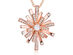 Shining Snowflake Necklace Featuring Swarovski Elements (Rose Gold)