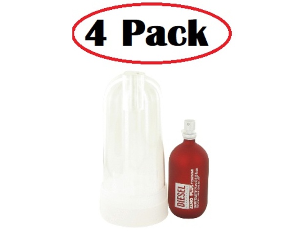 4 Pack of DIESEL ZERO PLUS by Diesel Eau De Toilette Spray 2.5 oz