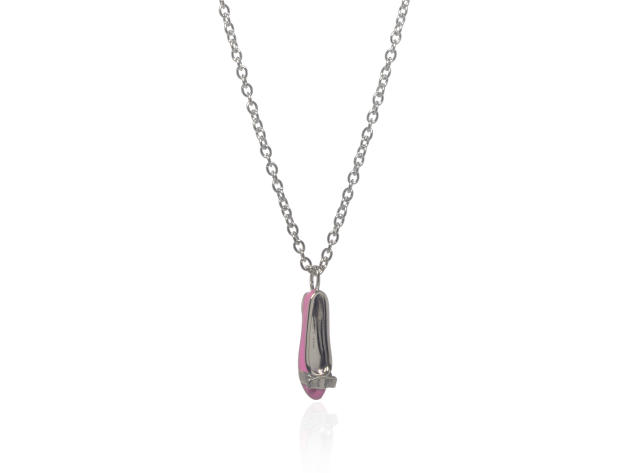 Ferragamo Charms Sterling Silver And Enamel Necklace 705116 (Store-Display Model)