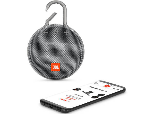 JBL CLIP3GRY Clip 3 Portable Bluetooth Speaker - Stone Gray