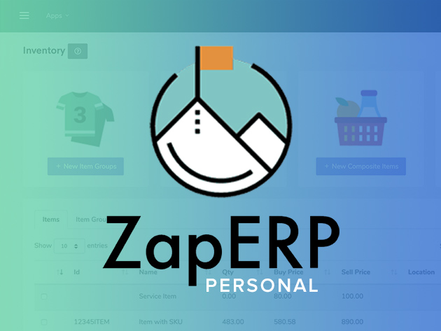 ZapERP Personal Plan: 1-Yr Subscription