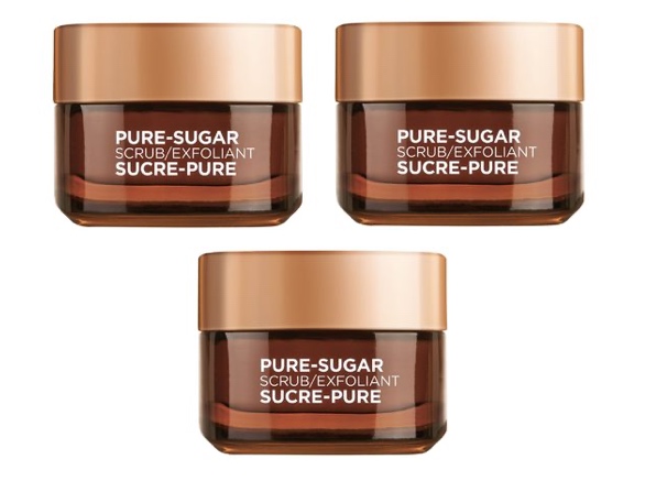 3-PACK L'Oréal Paris Pure Sugar Face and Lip Scrub with Coco to Nourish and Soften, 1.7 oz. each (5.1 oz.)