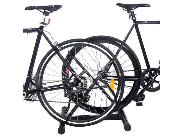 Costway Two Bicycle Bike Stand Racor Garage Floor Storage Organizer Cycling Rack - Black