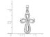 14K White Gold Infinity Cross Pendant Necklace with Chain