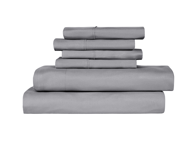 6-Piece Bamboo-Blend Comfort Luxury Sheet Set (Grey/Queen)