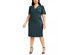 Calvin Klein Women's Plus Size Puff-Sleeve Faux-Suede Dress Green Size 22