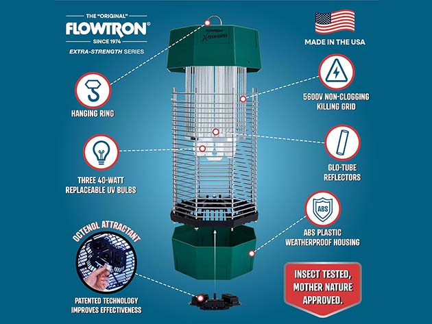 Flowtron 2 Acre Coverage Electric Bug Zapper (150W, Indoor/Outdoor)